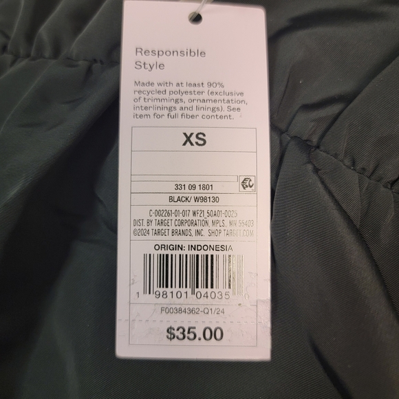 Wild Fable Women's Satin Flutter Cap Sleeve Mini Bubble Dress Black Size XS - Picture 4 of 7